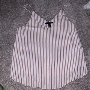 Striped forever 21 blouse tank